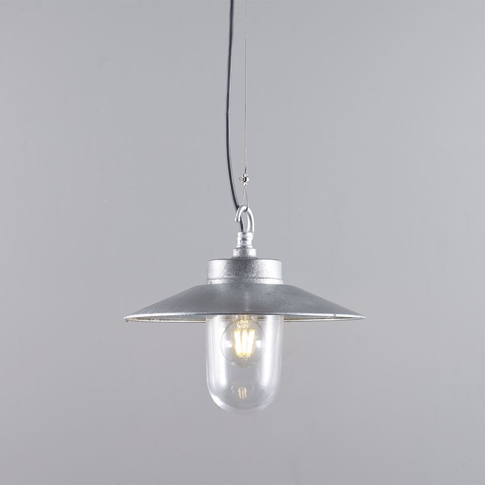 Davey Well Glass Pendant Light With visor