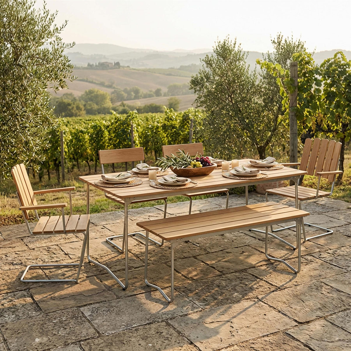 Grythyttan Stålmöbler Patio Set - Curated by Holloways of Ludlow