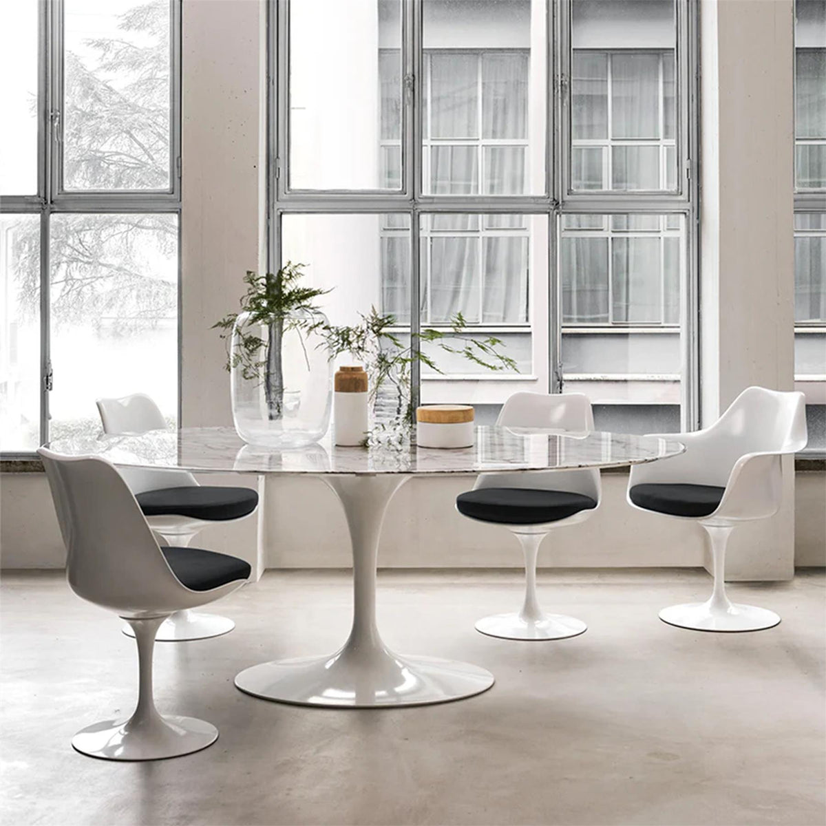 Knoll Saarinen Tulip Dining Armchair with Seat Pad