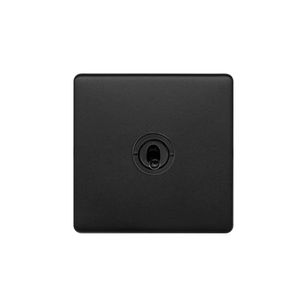Soho Lighting Camden Collection Matt Black 20A 1 Gang 2 Way Toggle Switch