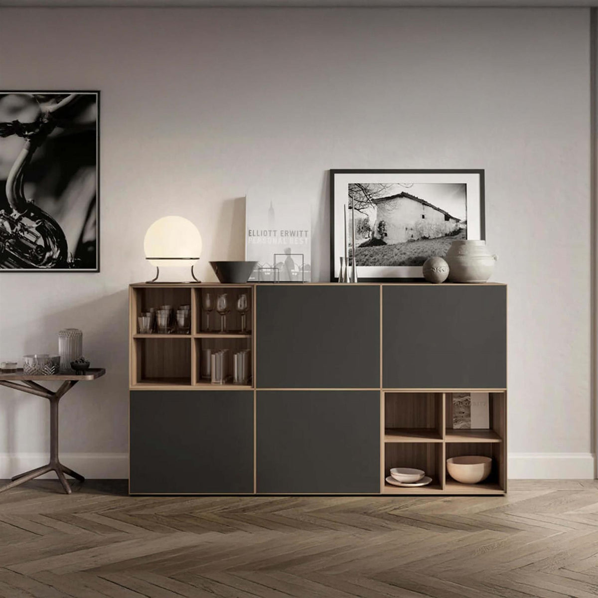 Treku Lauki Large Sideboard - Walnut & Graphite