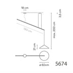 Vibia North Pendant Light with Arm