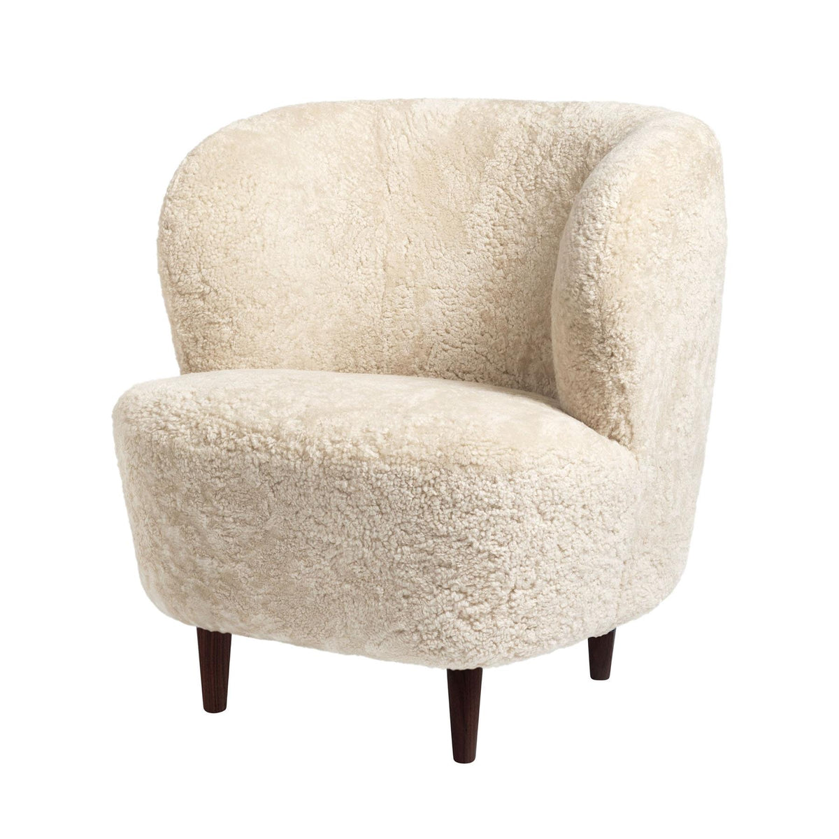 GUBI Stay Lounge Chair, Fully Upholstered in Sheepskin