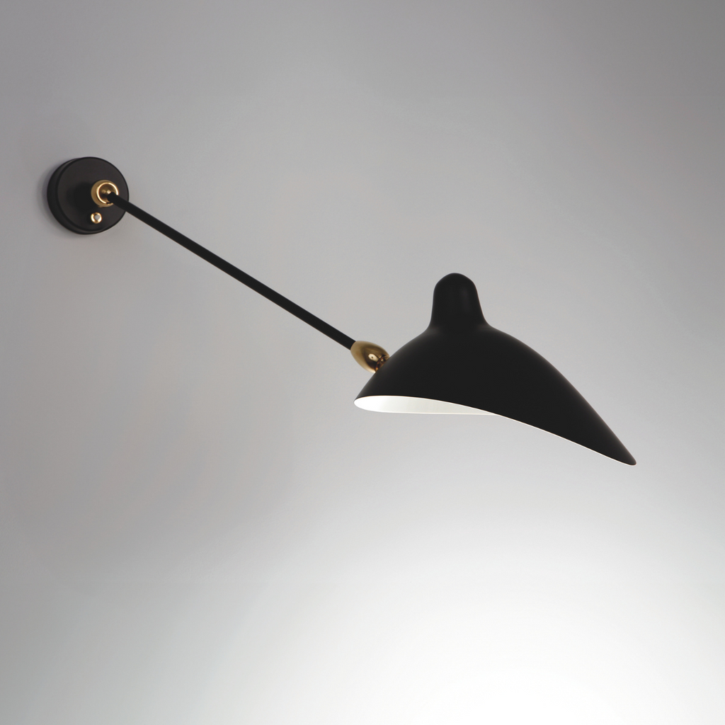Serge Mouille Applique 1 Arm Two Swivels Wall Lamp