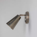 Mullan Lighting Cashel Adjustable Brass Cone Wall Light with Switch