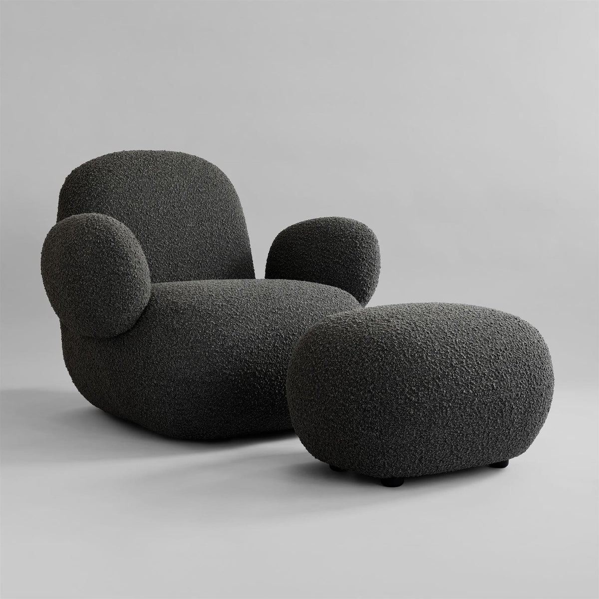 101 Copenhagen Toe Armchair Flat with Ottoman