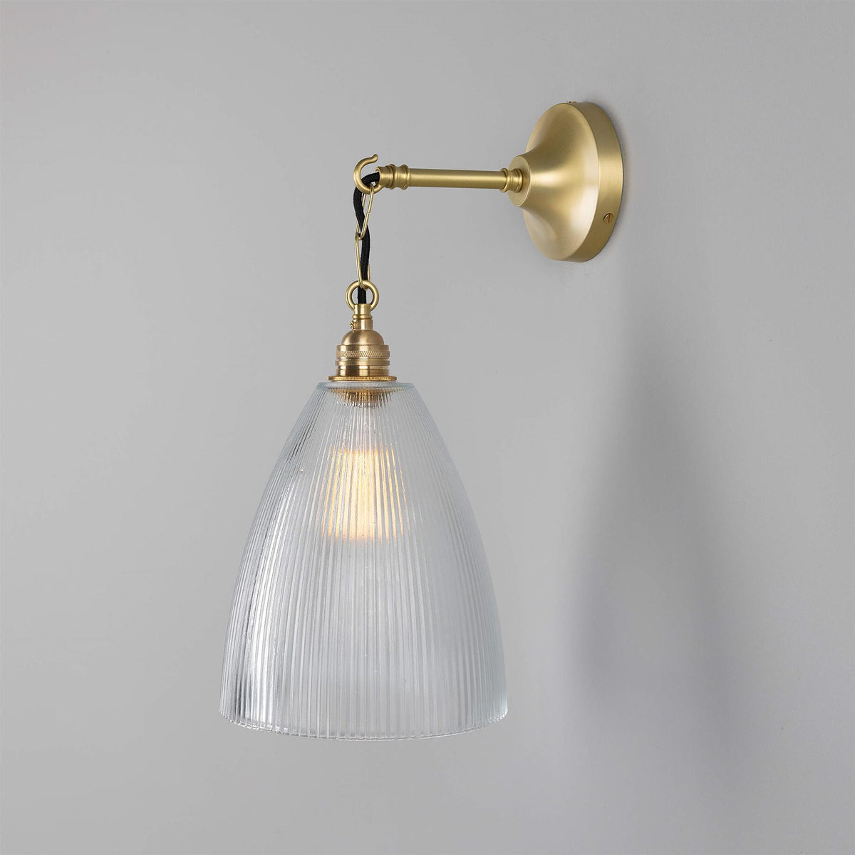Mullan Lighting Fend Vintage Prismatic Glass Wall Light