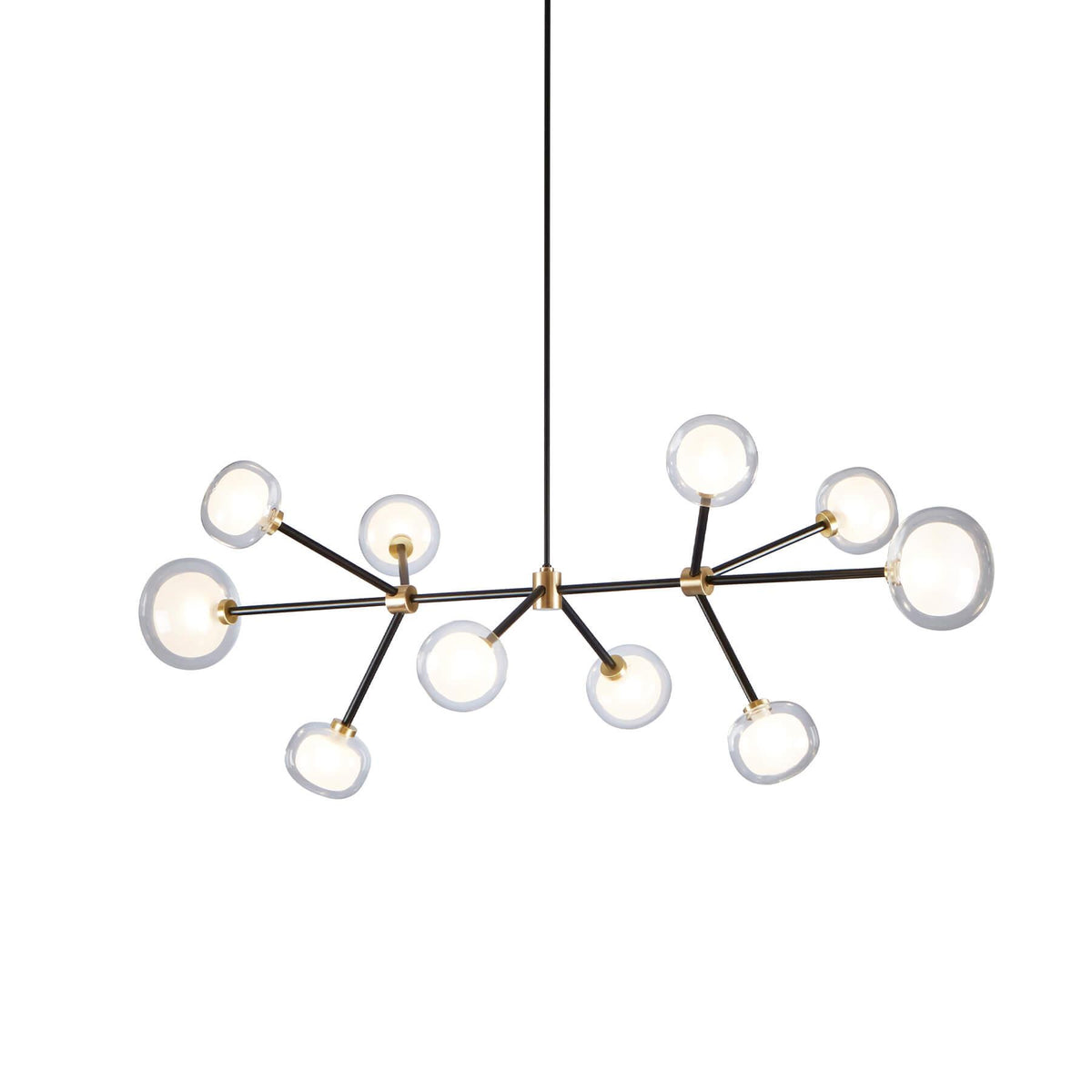 Outlet TOOY Nabila Chandelier- 552.10 - Brushed Brass with Clear Glass