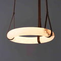 Jimmy Raiden Isidore Leather Alabaster Pendant Light