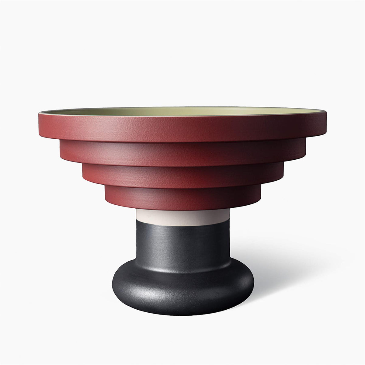 Bitossi Ettore Sottsass Alzata Red Centrepiece