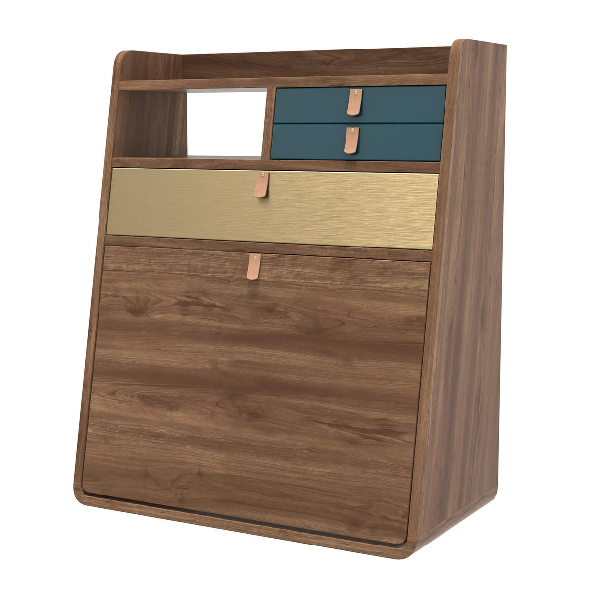 Harto Gaston Walnut Floating Wall Desk