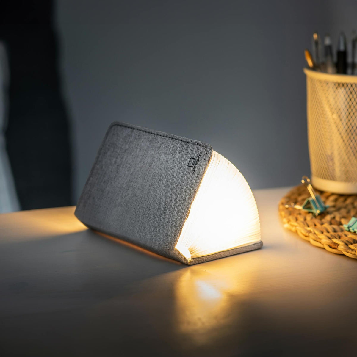 Outlet Smart Book Table Lamp - Mini, urban grey