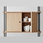 MOEBE Triple Shelving System with 1 Cabinet and Desk