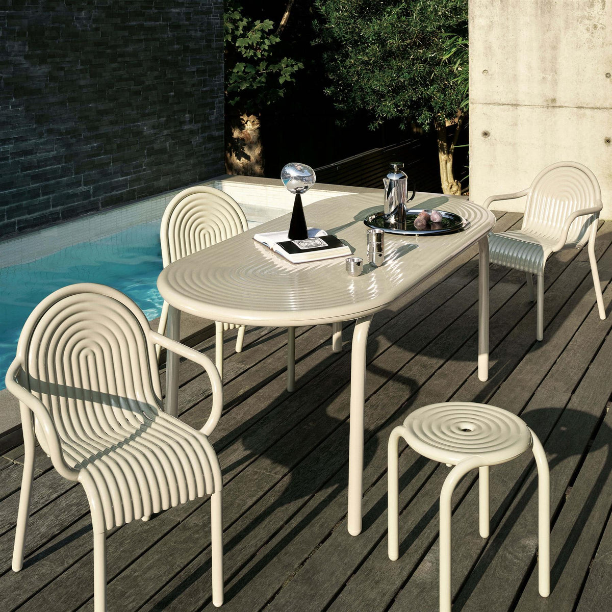 Tom Dixon Groove Garden Stool