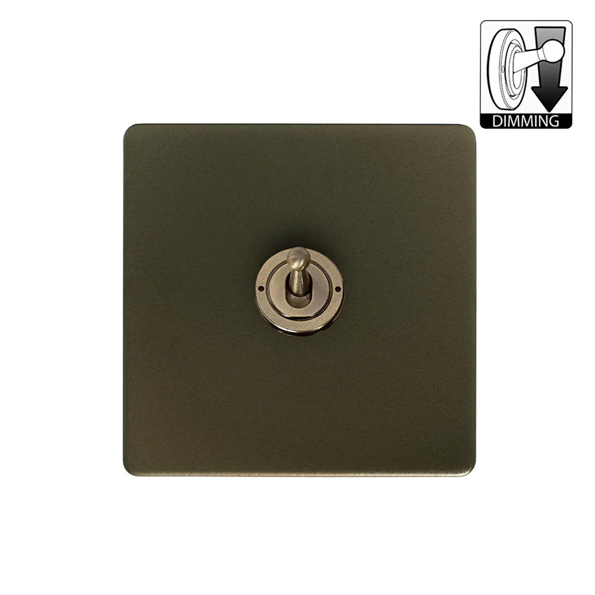 Soho Lighting Eton Collection Bronze 20A 1 Gang Dimming Toggle Switch
