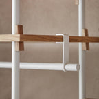 MOEBE Triple Shelving System, 2 Cabinets, 2 Open Clothes Rails