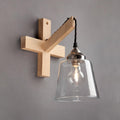 Outlet Old School Electric Wooden Wall Bracket