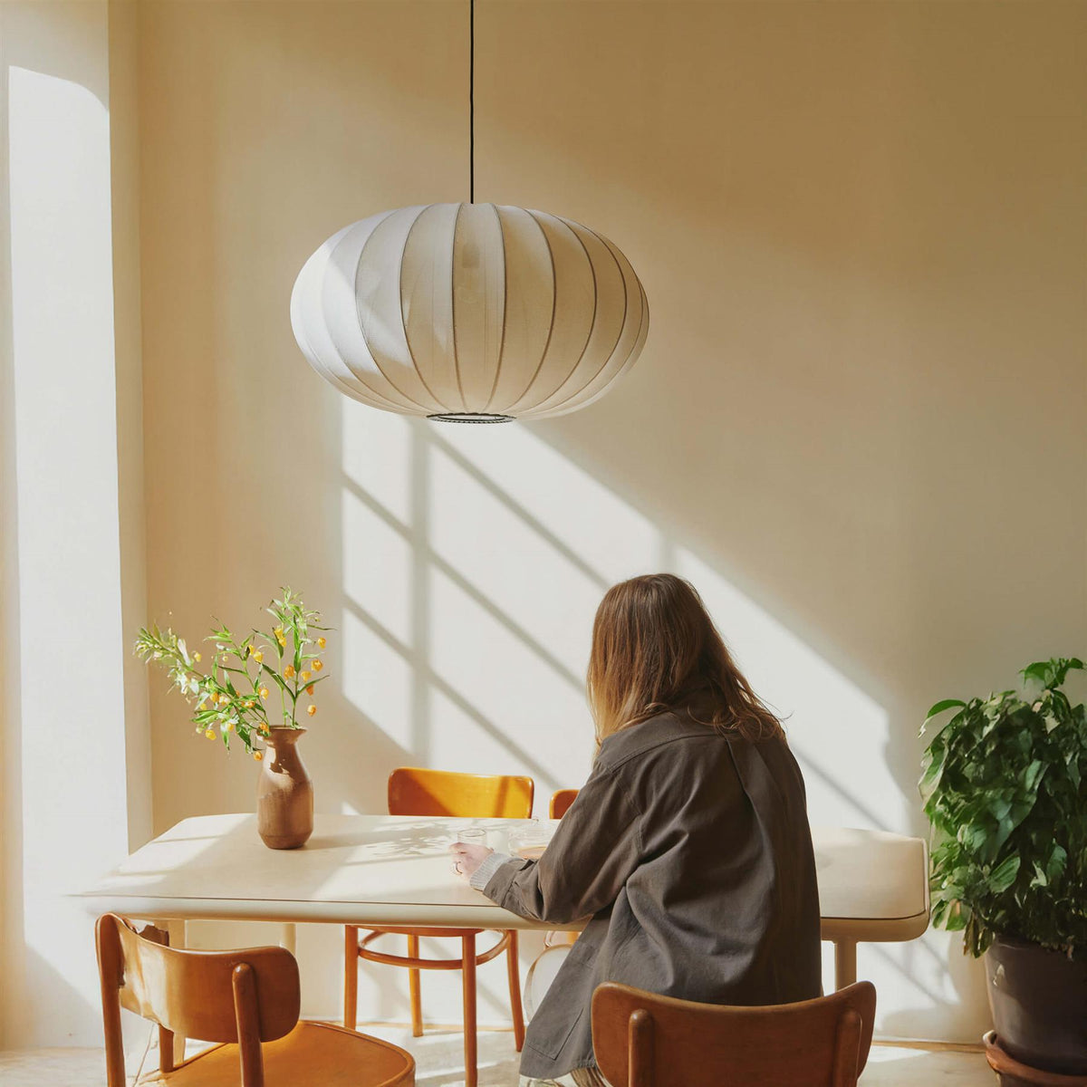 Made by Hand Knit-Wit LED Oval Pendant Light