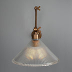 Mullan Lighting Rebell Adjustable Arm Wall Light with Prismatic Glass Shade