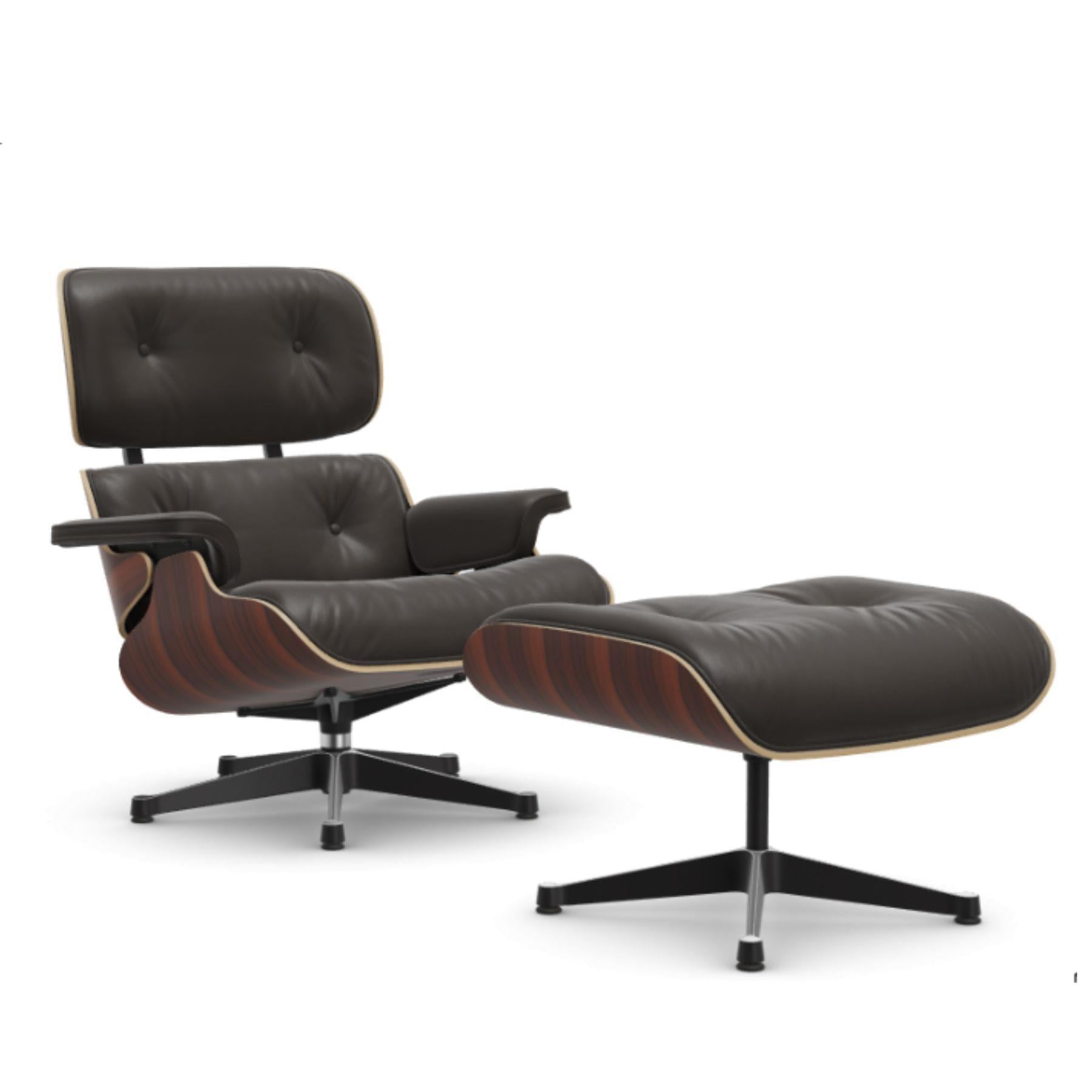Vitra Eames Contemporary Lounge Chair and Footstool in Santos Palisander