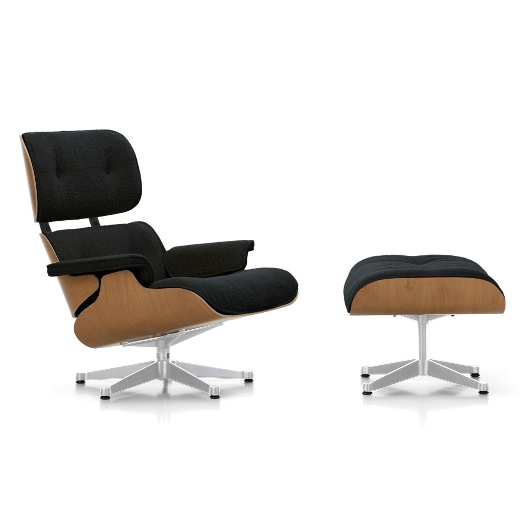 Vitra Eames Contemporary Lounge Chair and Footstool in Cherry