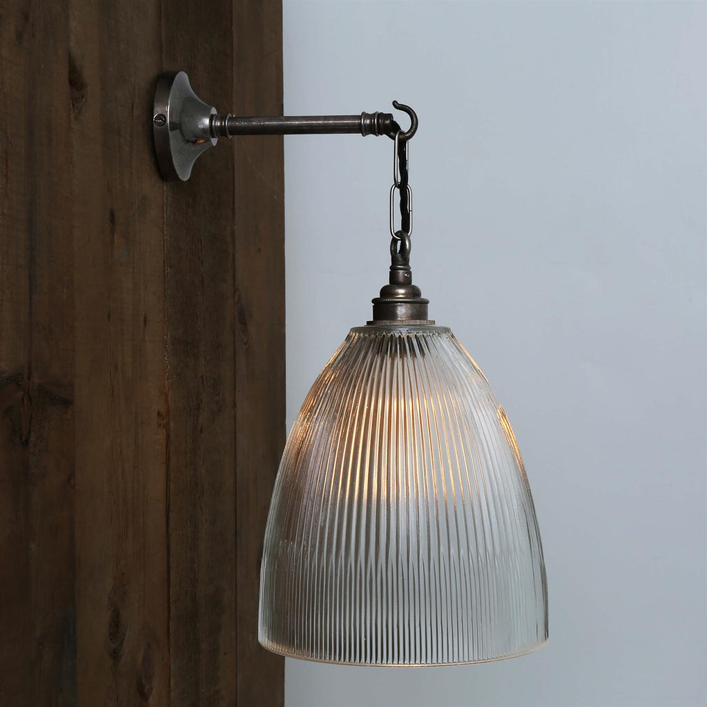 Mullan Lighting Fend Vintage Prismatic Glass Wall Light