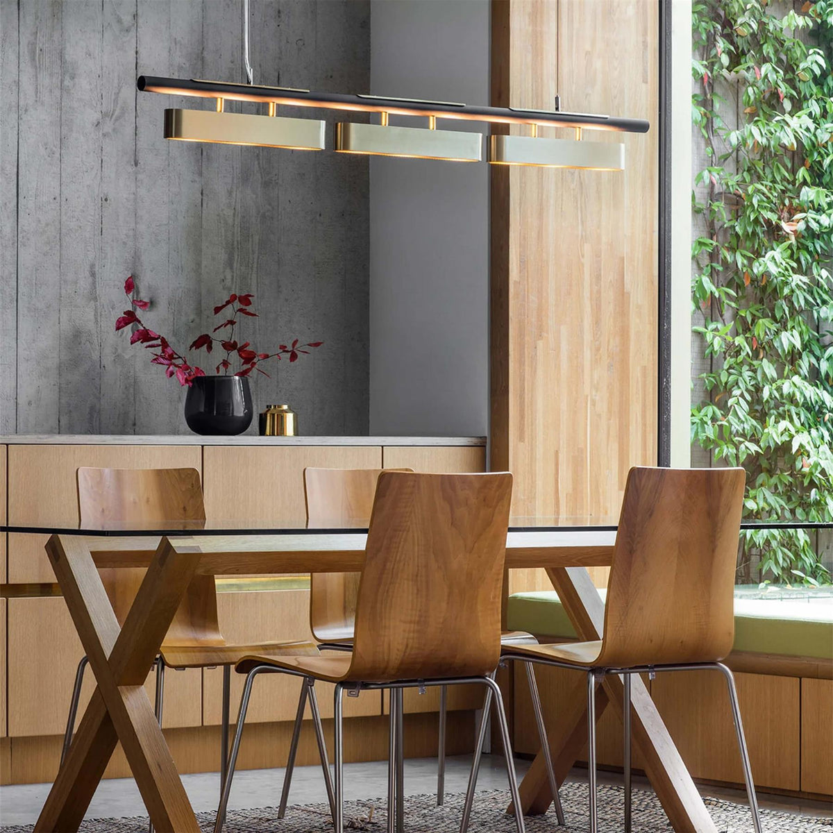 Bert Frank Colt Triple Pendant Light