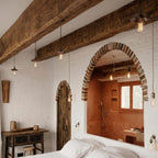 Mullan Lighting Reznor Industrial Minimalist Brass Pendant Light