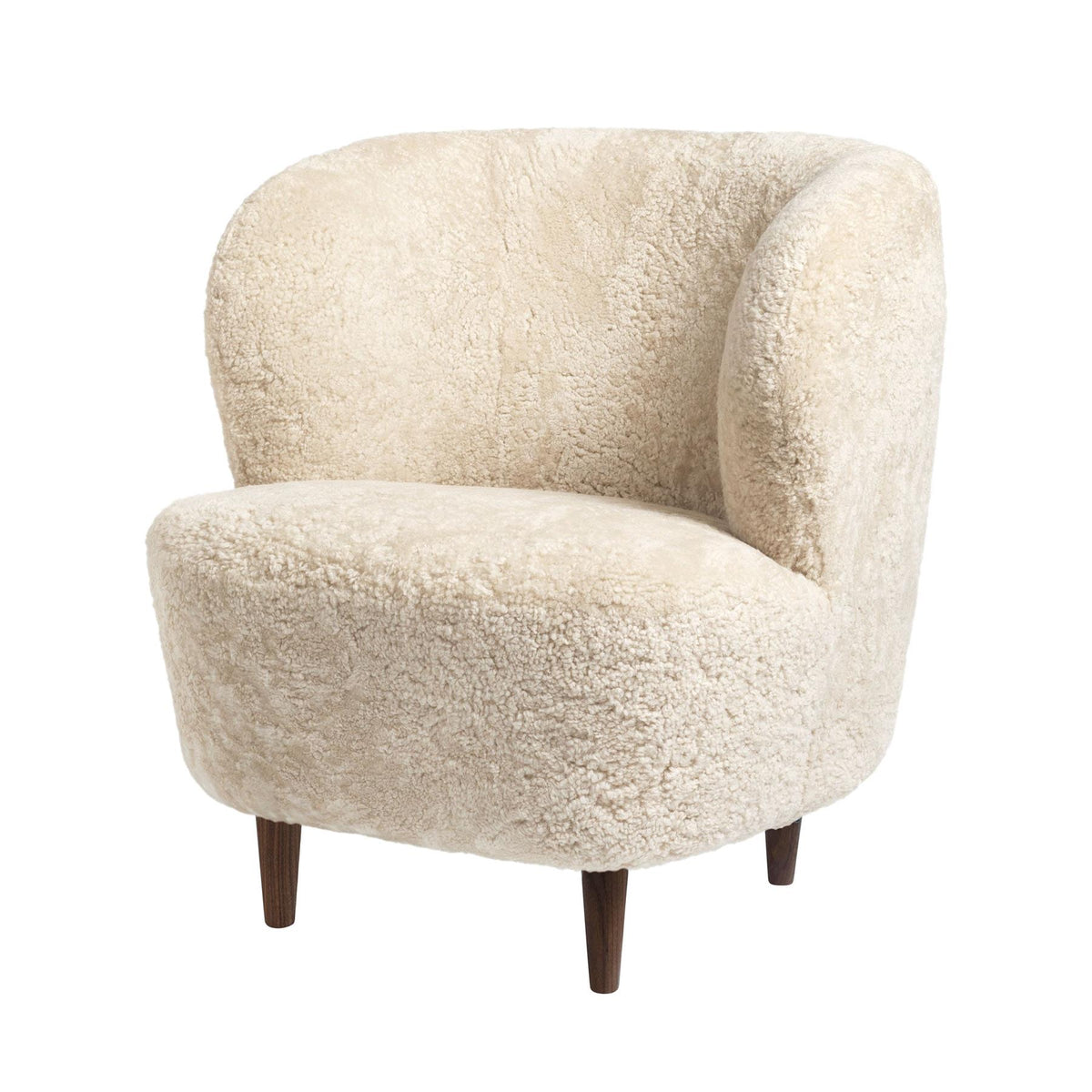 GUBI Stay Lounge Chair, Fully Upholstered in Sheepskin