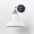 Old School Electric Factory Bathroom Wall Light : Right Angled