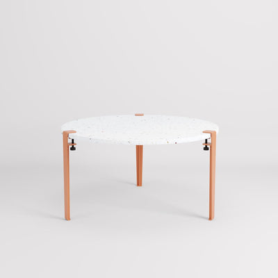 Outlet TIPTOE VENEZIA Coffee Table Top 80cm - White Recycled Plastic, Ash Pink