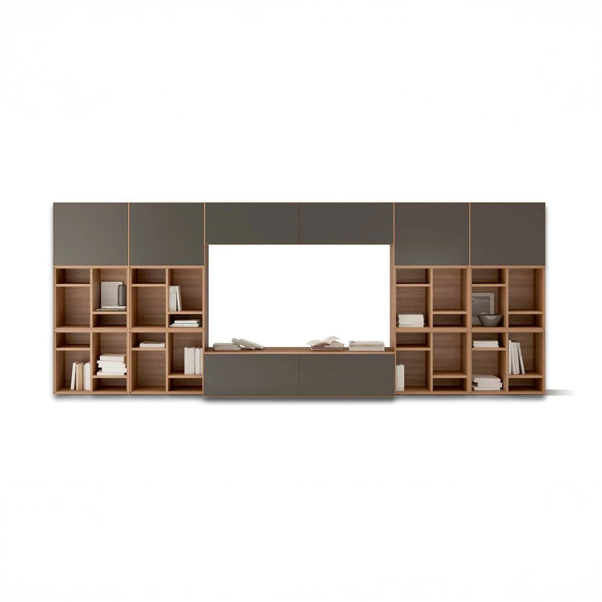 Treku Lauki TV Cabinet - Walnut & Graphite