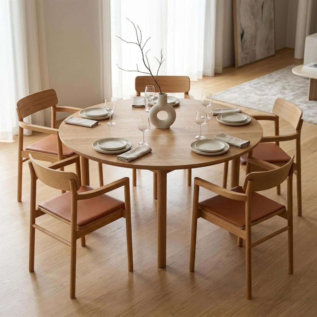 Fredericia Post Armchair with Upholstered Seat
