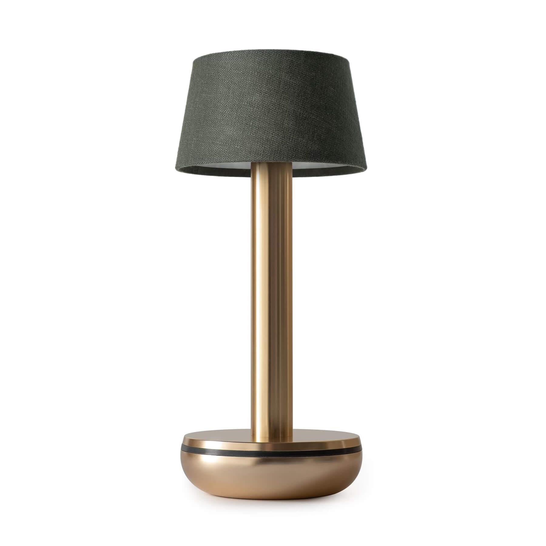 Two Portable Rechargeable Lamp with Linen Shade