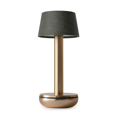 Two Portable Rechargeable Lamp with Linen Shade