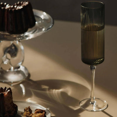 Ferm Living Ripple Champagne Flutes - Set of 2