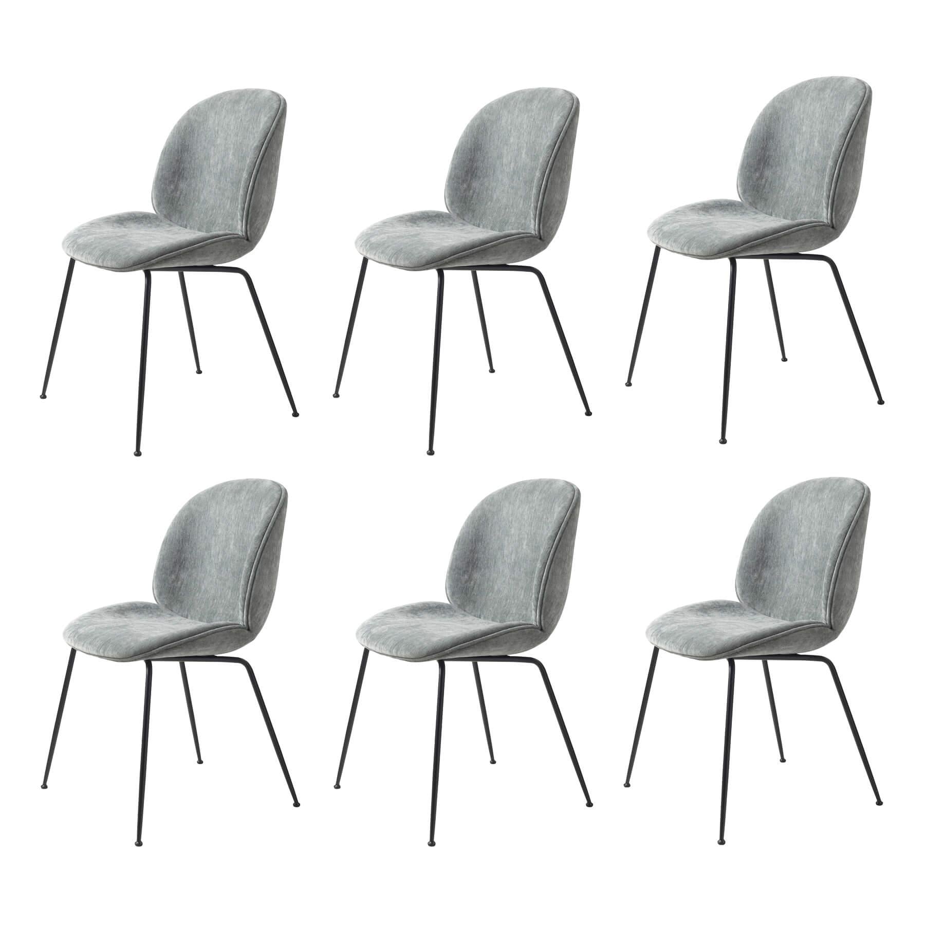 GUBI Beetle Fully Upholstered Dining Chair Bundle Set