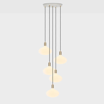 Outlet Tala Five Pendant in Brass Oval III - Brass: White Canopy