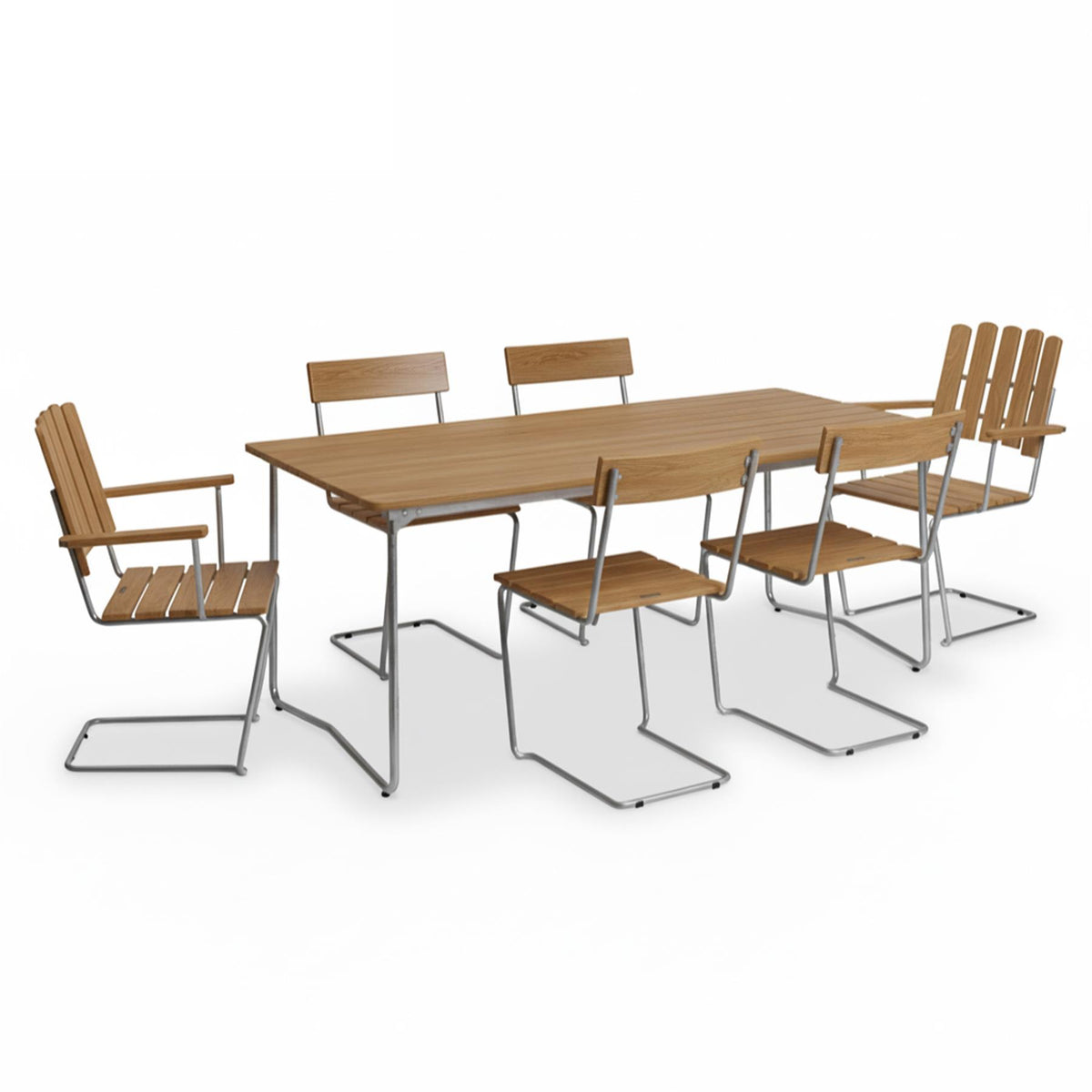 Grythyttan Stålmöbler Outdoor Dining Set - Large - Curated by Holloways of Ludlow