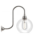 Outlet Fritz Fryer Hereford Swan Neck Bathroom Wall Light - Medium, Clear, Nickel