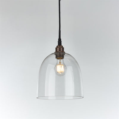 Old School Electric Bell Blown Glass Pendant : Bathroom Version