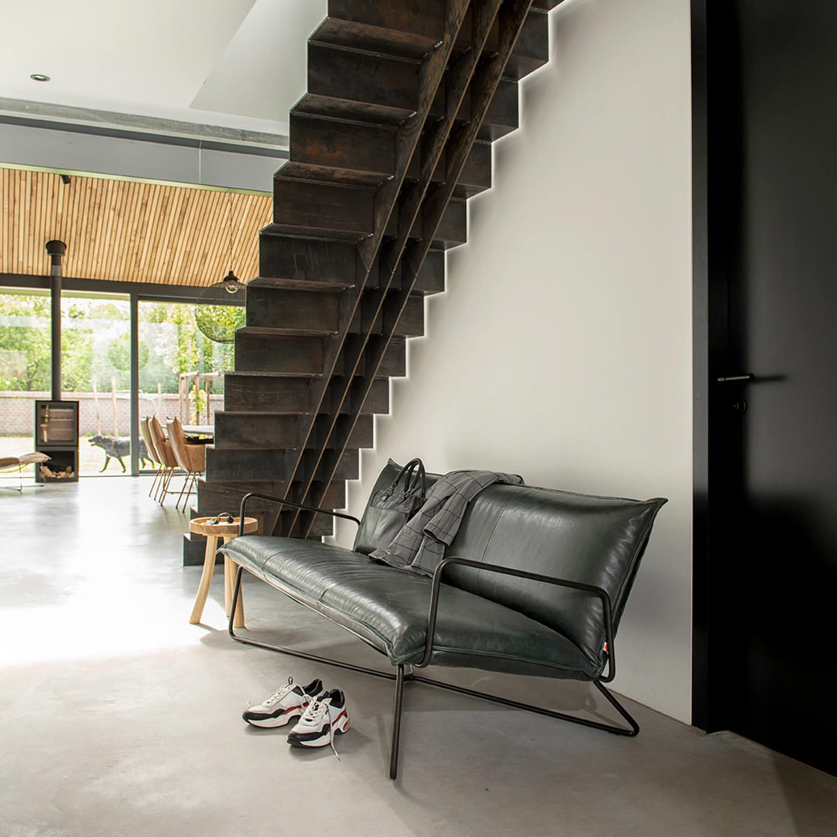 Jess Designs Earl Low Back 3 Seat Sofa with Arms