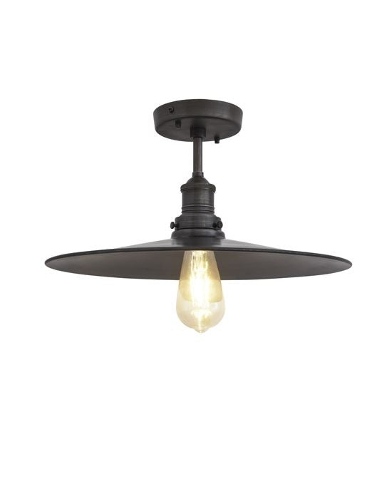 Industville Brooklyn Flush Ceiling Light - Flat Shade