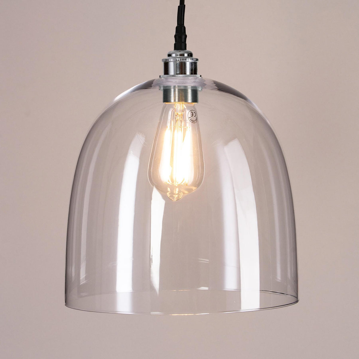 Old School Electric Bell Blown Glass Pendant : Bathroom Version