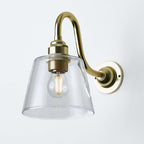 Old School Electric Tapered Blown Wall Light : Swan Arm