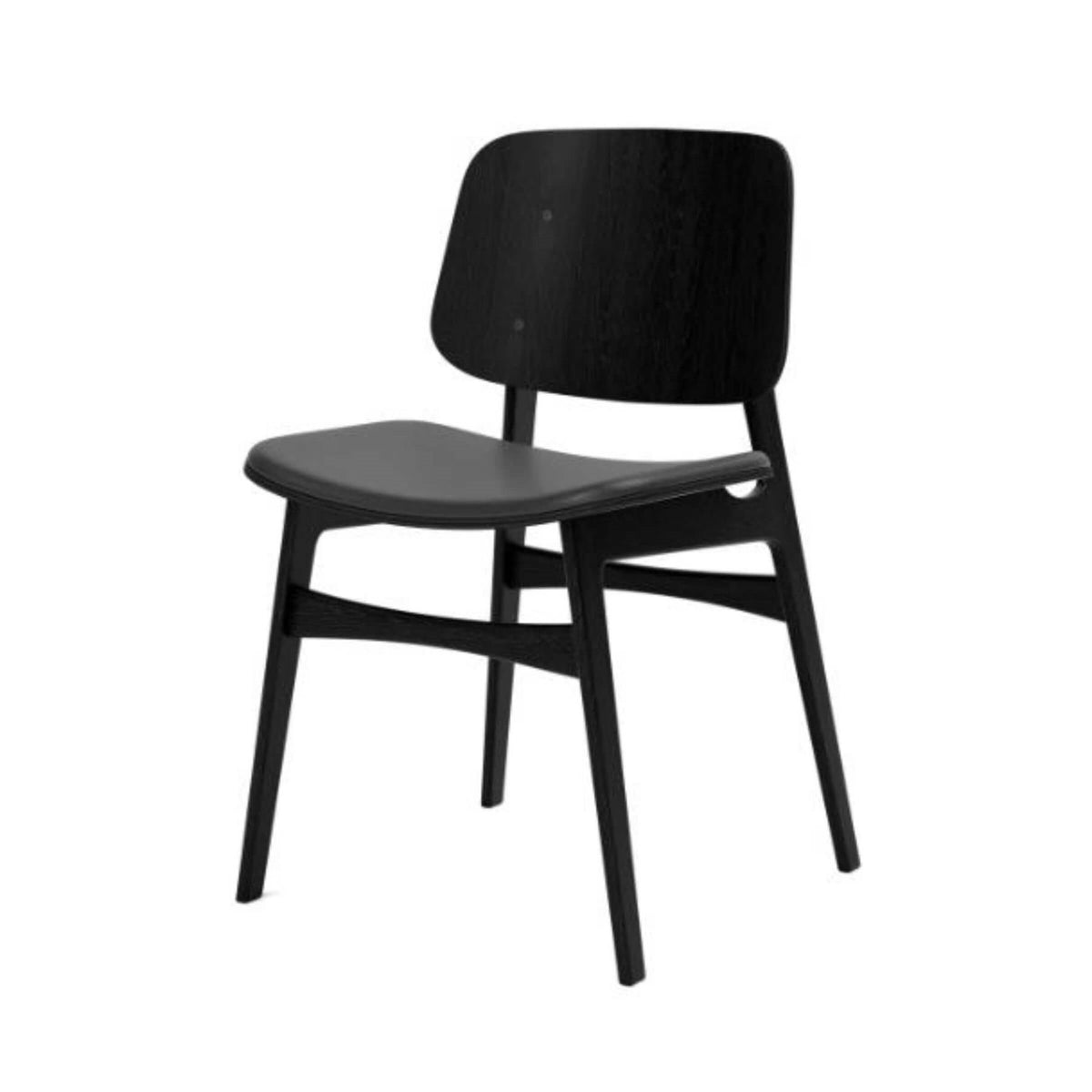 Fredericia Soborg Wood Base Chair with Upholstered Seat