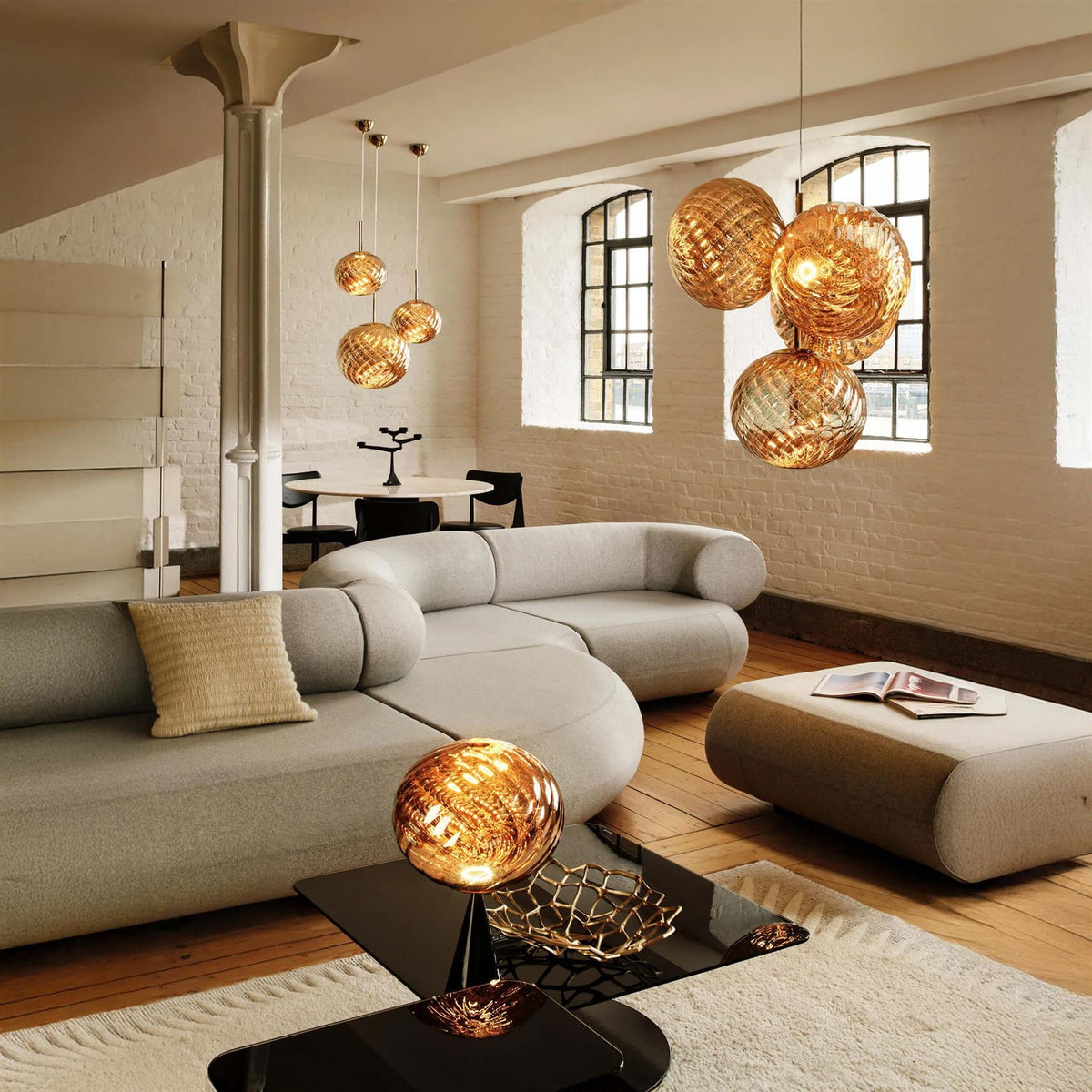 Tom Dixon Whirl Chandelier LED Pendant Light