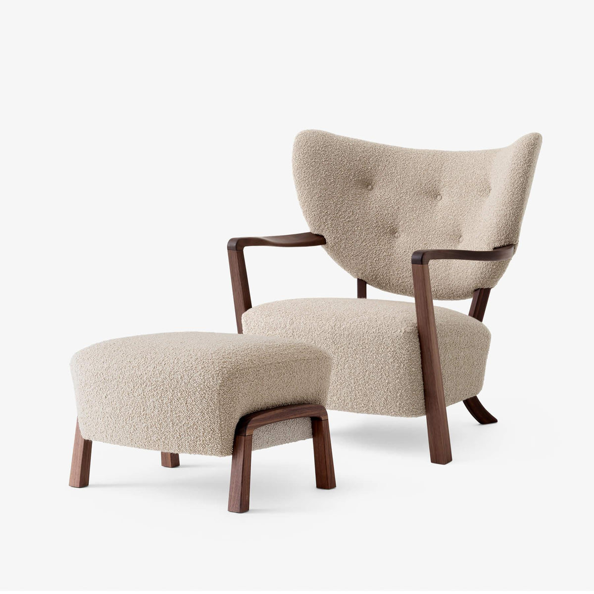 &Tradition ADT2 & ADT3 Wulff Lounge Chair Ottoman