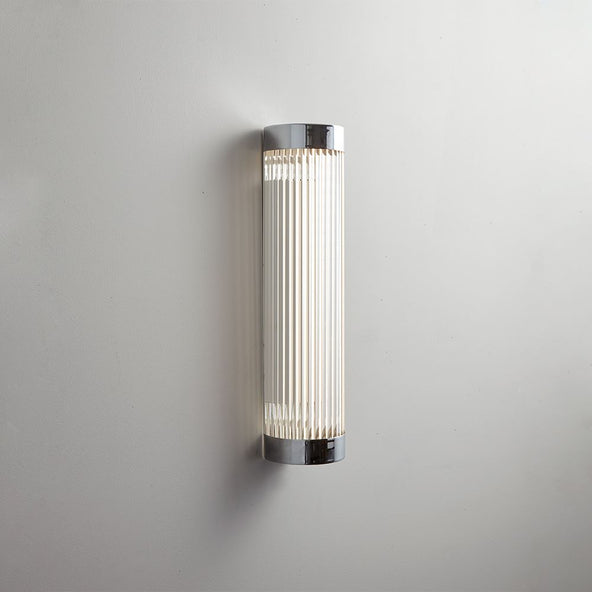 Outlet Davey Narrow Bathroom Pillar Light - IP44 LED - Small, Polished Chrome