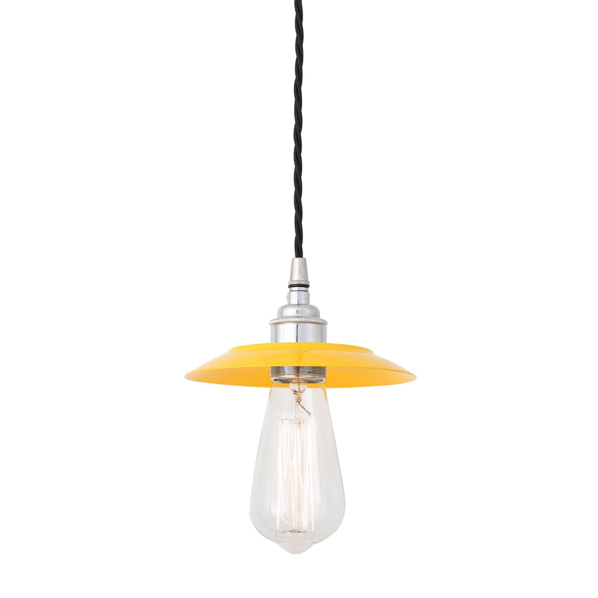 Mullan Lighting Reznor Industrial Minimalist Brass Pendant Light